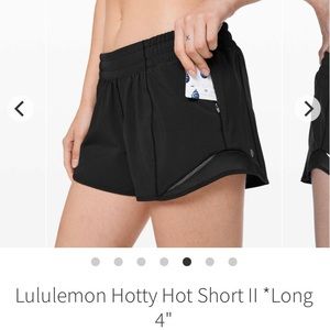 SOLD Lululemon Hotty Hot Short 4" Tall